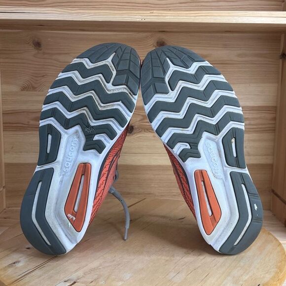 Saucony Ride 13 Orange & White Athletic Running Shoes Womens Size 8.4 - Picture 7 of 8
